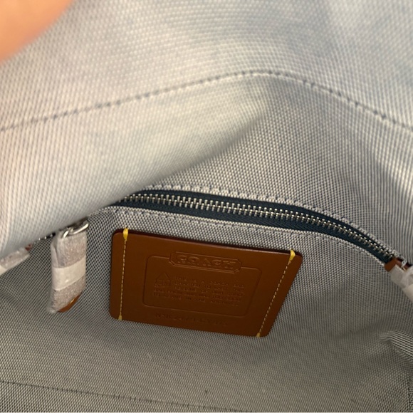 Coach SoHo Flap Bag in Mist Blue Suede and Silver Hardware - Picture 10 of 13